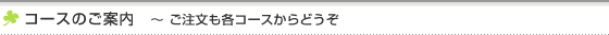 各コースのご案内