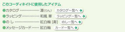 ���̃R�[�f�B�l�C�g�Ɏg�p�����A�C�e��